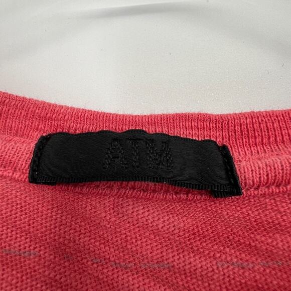 ATM Tank Top Womens L Red Pink Basic Classic Tee T Shirt Staple Capsule - Picture 3 of 7